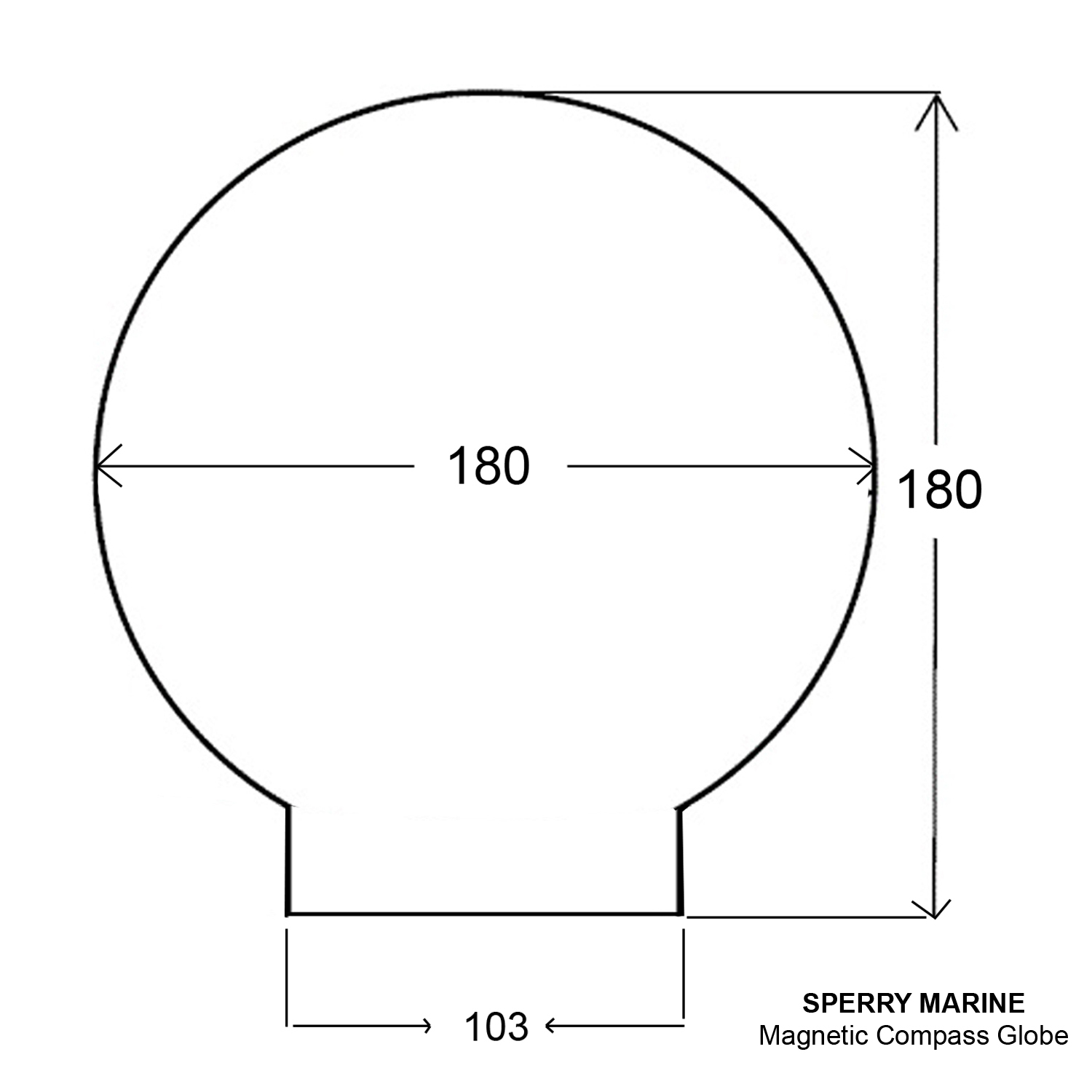 Sperry Marine C.Plath Hamburg Type2060 Magnetic Compass Globe Set. One-to-one fit in original dimensions.
Diameter 180mm height 180mm.

Only suitable for Sperry Marine C.Plath Hamburg Type2060 model.

Connection bolts are included in the product. With stainless chrome bolt.